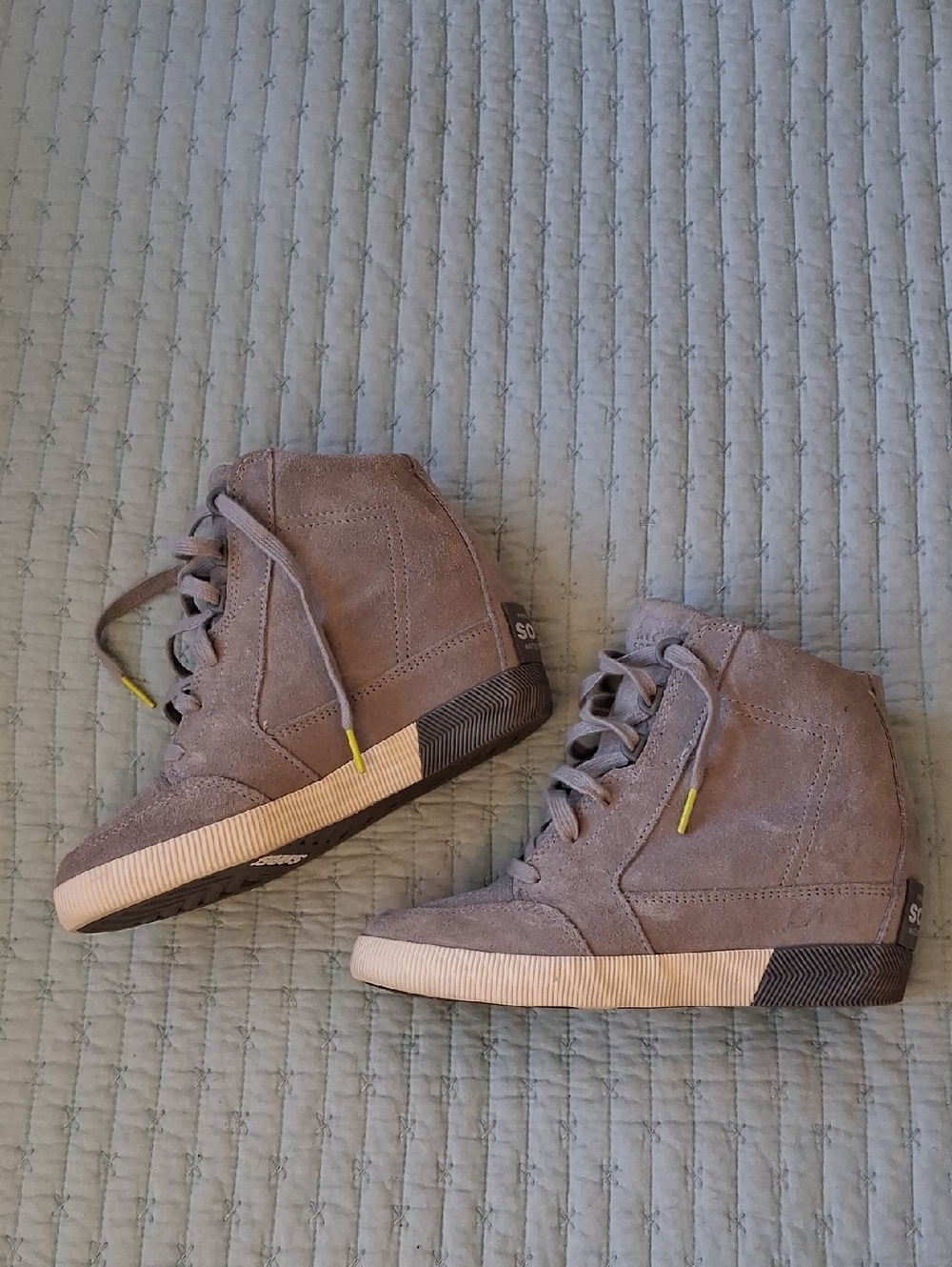 Sorel Light Gray Suede Out And About Sneaker